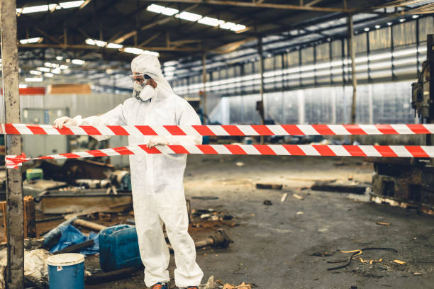 Professional Sewage Cleanup technician working in Urbana, OH